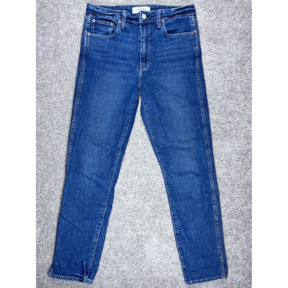 Trave Denim Lawson Wonderwall High Rise Slim Straight Jeans Blue 31 Made in USA